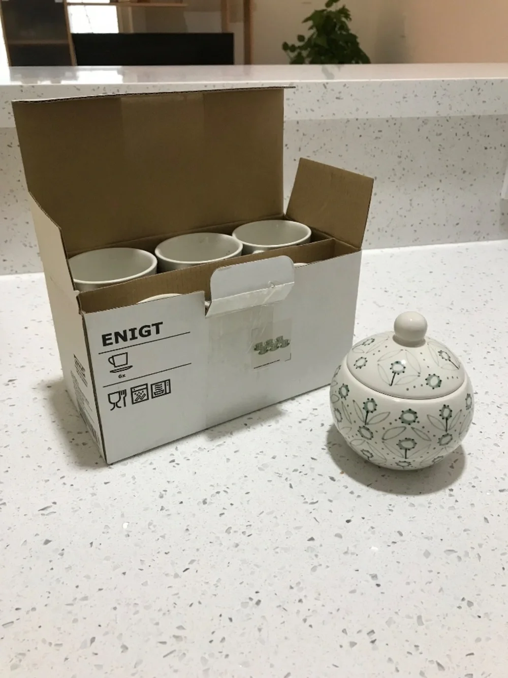 Ikea Set of 6 espresso cup + saucer + sugar bowl